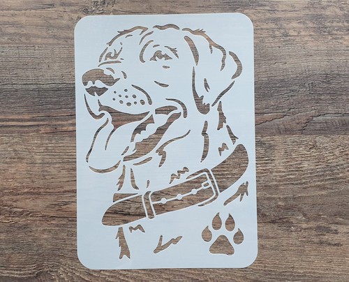 Stencil cane labrador - stencil,