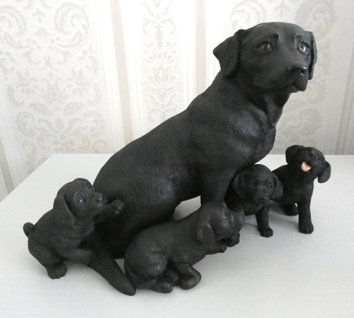 Black labrador mother with - mother,