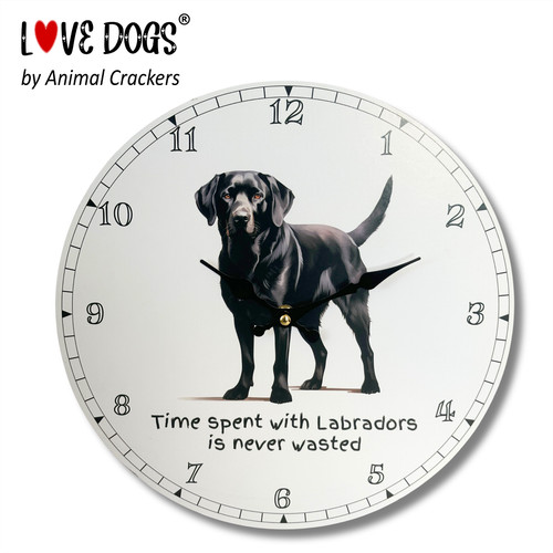 Labrador wall clock - clock, time